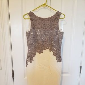 Ralph Lauren White Dress w/ Grey Lace